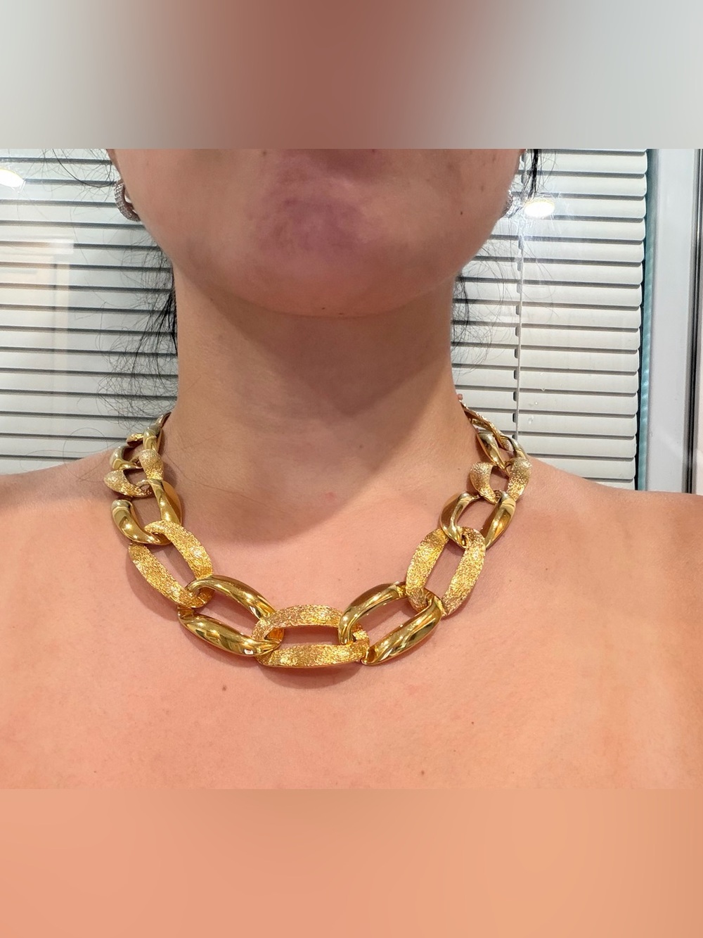 Napier Bold Gold Link Necklace - Picture 6 of 6